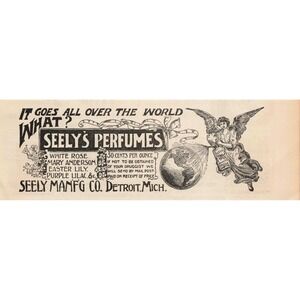 Seelys Perfumes Advertisement Detroit Michigan‎ Vintage Advertising Print Ad